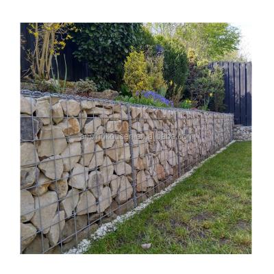 China Square Hole Galvanized Welded Gabion Wire Mesh Stone Basket for Garden Fence Proction for sale