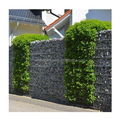 China Gabion Wall Construction with PVC Coated Gabion Wire Mesh Baskets Aperture 100*100*50 for sale