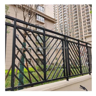 China Rust-Proof Galvanized Wrought Iron Fence with Heat Treated Pressure Treated Wood Type for sale