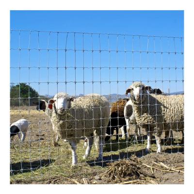 China Galvanized Sheep Farm Fence Heat Treated Heavy Duty Fixed Knot Woven Wire Field Game Fence for sale