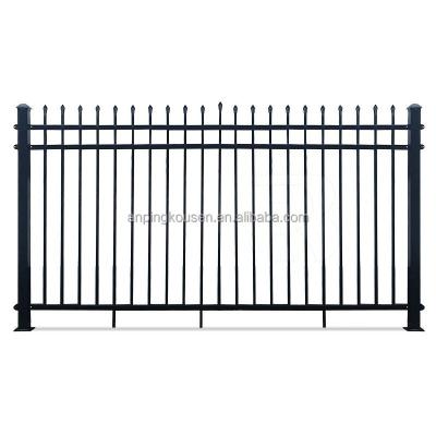 China 6ftx8ft Black Metal Garden Fences Prices With Galvanized Steel And Bolts Nuts for sale