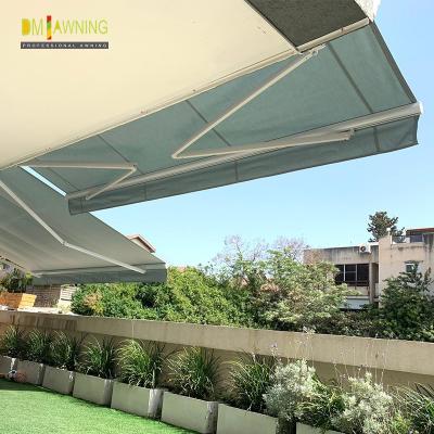 China house balcony remote motor control aluminium retractable awning with high quality frame for sale