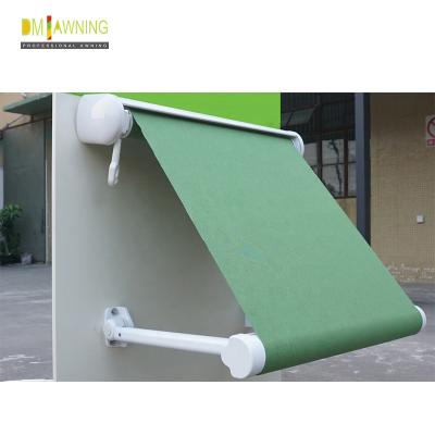 China Aluminum Retractable Window Awnings Drop Arm Remote Control Deck Awnings for sale