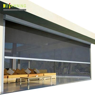 China Aluminum Vertical Outdoor Sunscreen Roller Shades Room Zipper Track Shades for sale