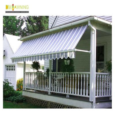 China Outdoor Aluminium Retractable Window Awnings Heavy Duty Drop Arm Folding Window Awnings for sale