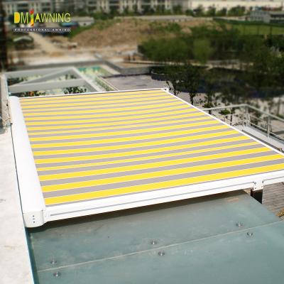 China WaterProof SunProof Retractable Roof Awning Steel Transparent External Conservatory Awnings for sale