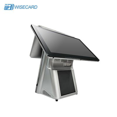 China Wisecard WCT-C1 Dual Screen POS Machine 15.6 Inch Touch POS Terminal Desktop for sale