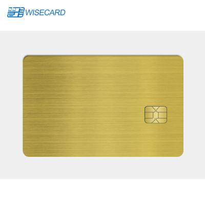 China WCT Dual Interface NFC Metal Cards App Metal Business Card 4K Gold With QR Code for sale