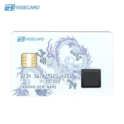 China 85.6x54x0.84mm Smart Card biométrico, elevação fixou o cartão biométrico do acesso à venda