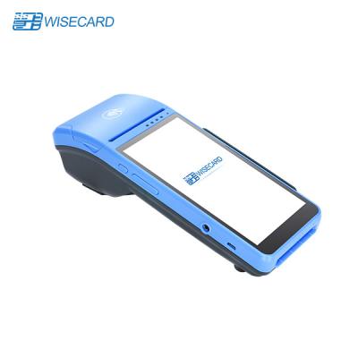 China Blue Smart POS Terminal , 5.5 Inch Handheld Mobile POS Terminal for sale