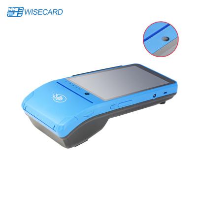 China Blue Android Handheld POS Terminal With Printer Scanner for sale