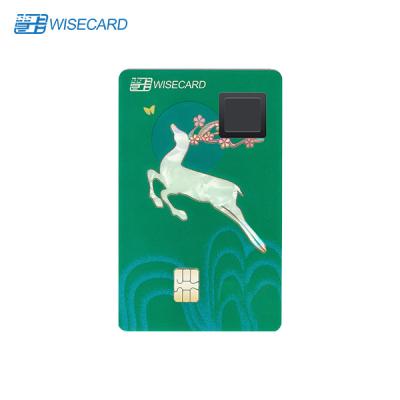 China impressão digital Smart Card de 85.5x54mm, cartão biométrico do acesso para a finança à venda