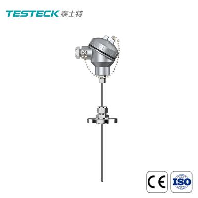 China PT100 Assembly Thermistor Temperature Sensor Movable Flange Mounted for sale