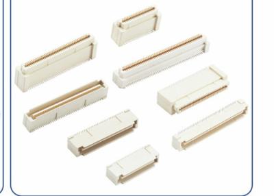 China 0.8mm, Board to Board Connectors, Plug/Socket, White, Phosphor Bronze. for sale