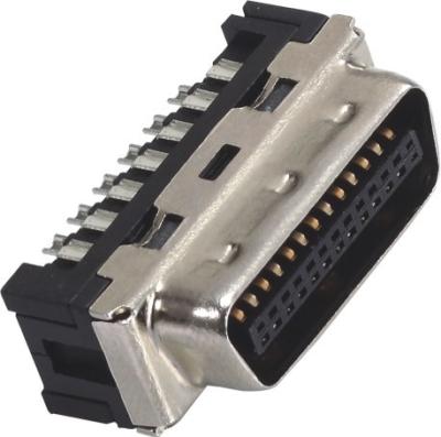China 1.27mm scsi connector cen-type male mating with 6321/6321M 50 pins phosphor bronze polyester for sale