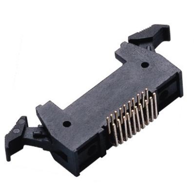 Chine 20P 1,27 * 2.54mm verrouillent le plastique à angle droit ROHS du connecteur masculin PA9T d'en-tête à vendre