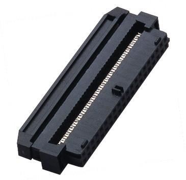 China IDC Socket Connector 2.00mm With Ramp Locking PBT Black  Spring TYPE ROHS for sale