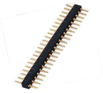 China WCON 2.0mm Round Pin Header Connector Single Row Headers 1*22P 180°DIP for sale