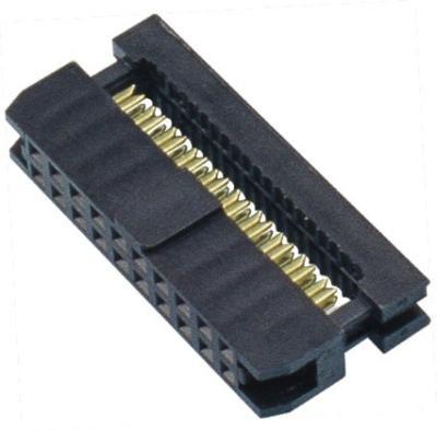 China WCON 2.54mm 2*10P IDC Socket Connector Terminal One Side Contact  PBT Black for sale