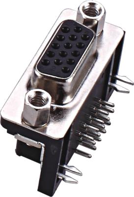 China DB25 Connector Fireproof Antioxidant Dual Row Right Angle Female 500V AC / DC for sale