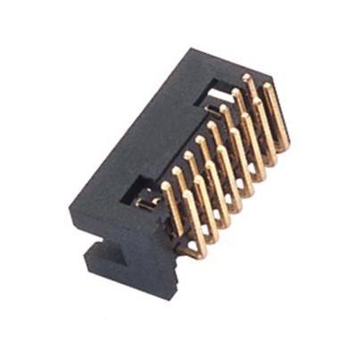 China 1.27 Pitch 90 Degrees Bend Pcb Power Connector 1AMP 20mΩ Max 500V AC/DC for sale