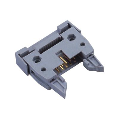 China Pierced Line Latch Header Type Pin Header Connector , Right Angle 2.54 Mm Female Header for sale