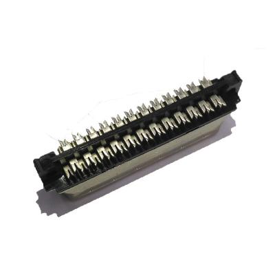 中国 1.27mm SCSIピッチ コンピュータ ピン コネクタ50P DタイプPBT黒のSel.15U」Au/Sn ROHS 販売のため