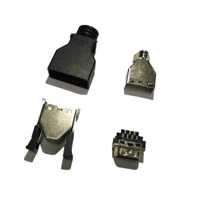 Chine Noir noir Sel.5U » Au/Sn ROHS du mâle PBT de Pin de SCSI CEN-TYPE 14 de connecteurs mâles d'ordinateur à vendre