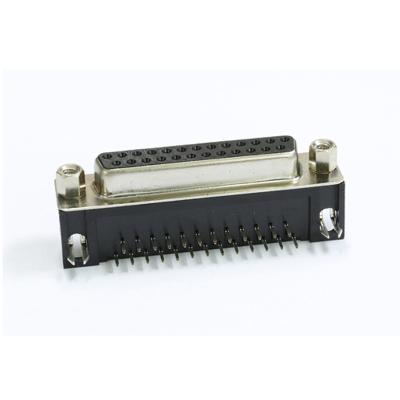 China WCON DB25 Connector Right Angle 25 Pin Female Connector For PCB PBT Balck ROHS for sale