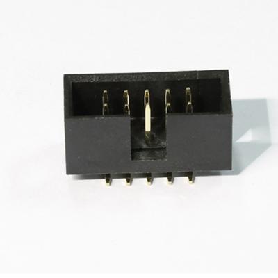 China PA9T Box Header connector 10P SMT Black Gold Flash ROHS 94V-0 for sale