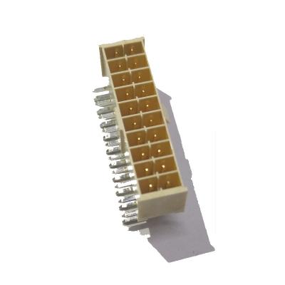 China 2*10PIN Right Angle Wafer 2.54 Pitch Wire To Board Connector With Latch ROHS for sale