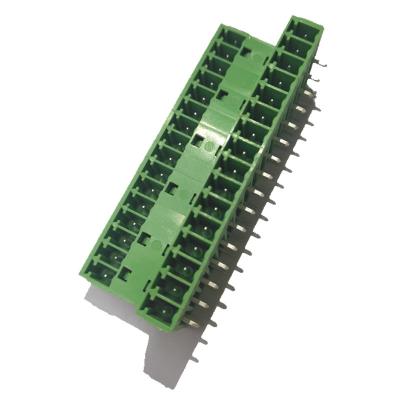 China 3.81 Pluggable Terminal Block , Male 3 * 16P Straight Right Angle Terminal Connector for sale