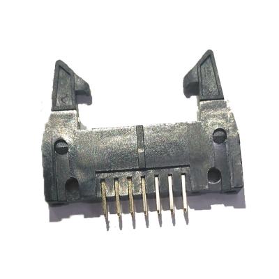 China WCON Long Latch 2.54 Mm Pitch Pin Header , PBT Straight 14 Pin Header Connectors for sale
