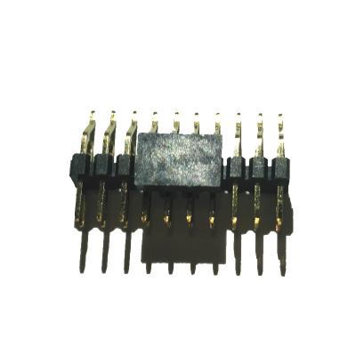 China 2 tipos de ángulo recto del conector del jefe del Pin/de SMT correctos masculinos PA9T con el POSTE/el CASQUILLO en venta