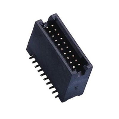 China black plastic 1.27 Box Header 50Pin SMT LCP With Diff.Post high  temperature material   ROHS for sale