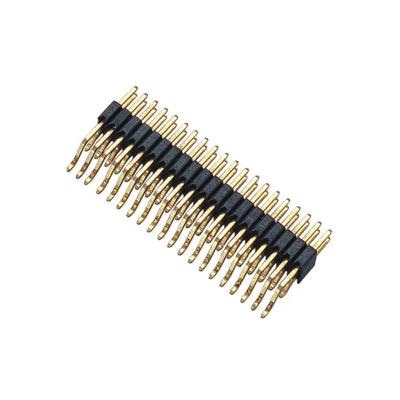 China Pin Header Connector Double Row-Schwarzes SMT-Mann PA9T H = 2,0 mit KAPPE ROHS genehmigte zu verkaufen