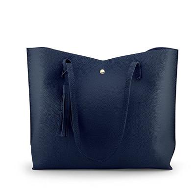 China Tassels Faux Leather Shoulder 40cm Ladies Designer Bags for sale