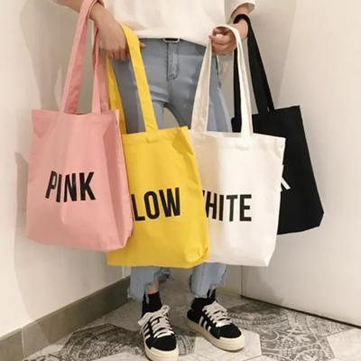 China o rosa feito sob encomenda 10oz segura sacos de compras reusáveis com letra à venda