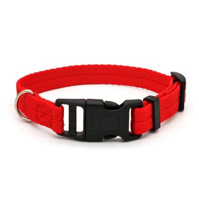 China Durable Polyester Knitting Multi Color Adjustable Plain Fabric Dog Collar for sale