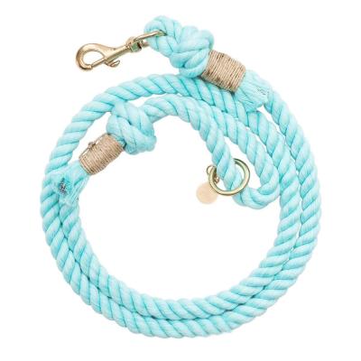 China Eco Friendly Natural Cotton Multiple Color Durable Rope Dog Leash for sale
