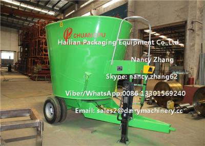 中国 12 立方メートル混合の干し草/草/緑のための移動式 TMR の供給のミキサー機械 販売のため