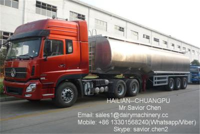 중국 우유 냉각기 탱크 스테인리스 우유 저장 탱크를 수송하는 5000L 판매용
