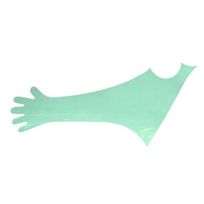 China PE 50pcs Disposable Long Arm Gloves Lightweight for sale