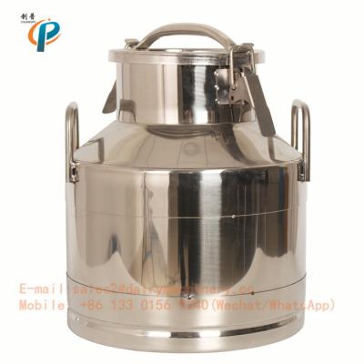 China 15L steel milk can , stainless steel milk transport can with locking lid , santairy milk container for sale