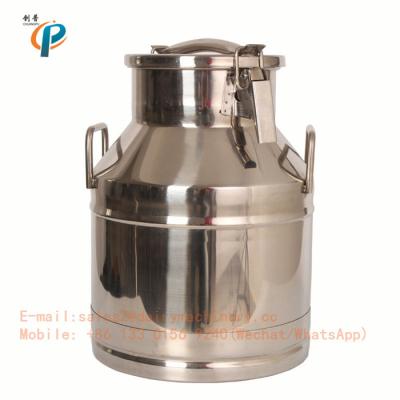 China 20L 5.25 Gallon stainless steel milk can, lockable milk container for farm, dairy milk bcuekt for sale