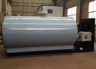China 6000L / 6T Stainless Steel Milk Cooling Tank , Horizontal Direct Type / Visuable for sale