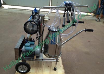 China Single Cow Mobile Milking Machine , Electric Bucket Milking Machine for sale