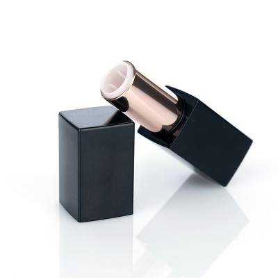 China 3.5G Empty Lip Gloss Tubes Black ABS Vintage Metal Lipstick Tube for sale