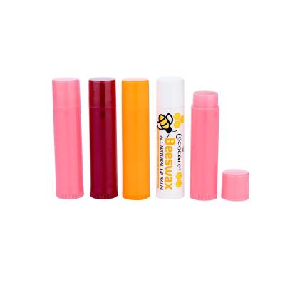 China 5g Plastic Lipstick Transparent Tube Packaging Vibrant Pink Lipstick Tube for sale