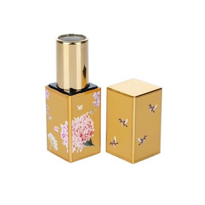 China 3.5g Gold Chinese Style Plastic Lip Balm Blue Container  Customized for sale